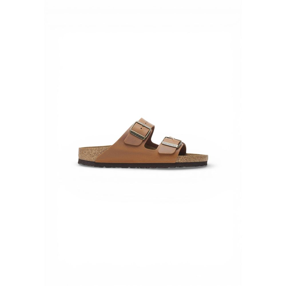 Birkenstock Brown Leather Flat Sandals - Luxe Nova