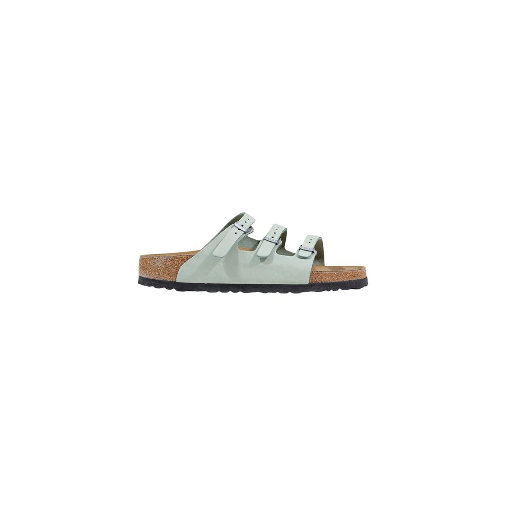 Birkenstock Green Leather Flat Sandals - Luxe Nova