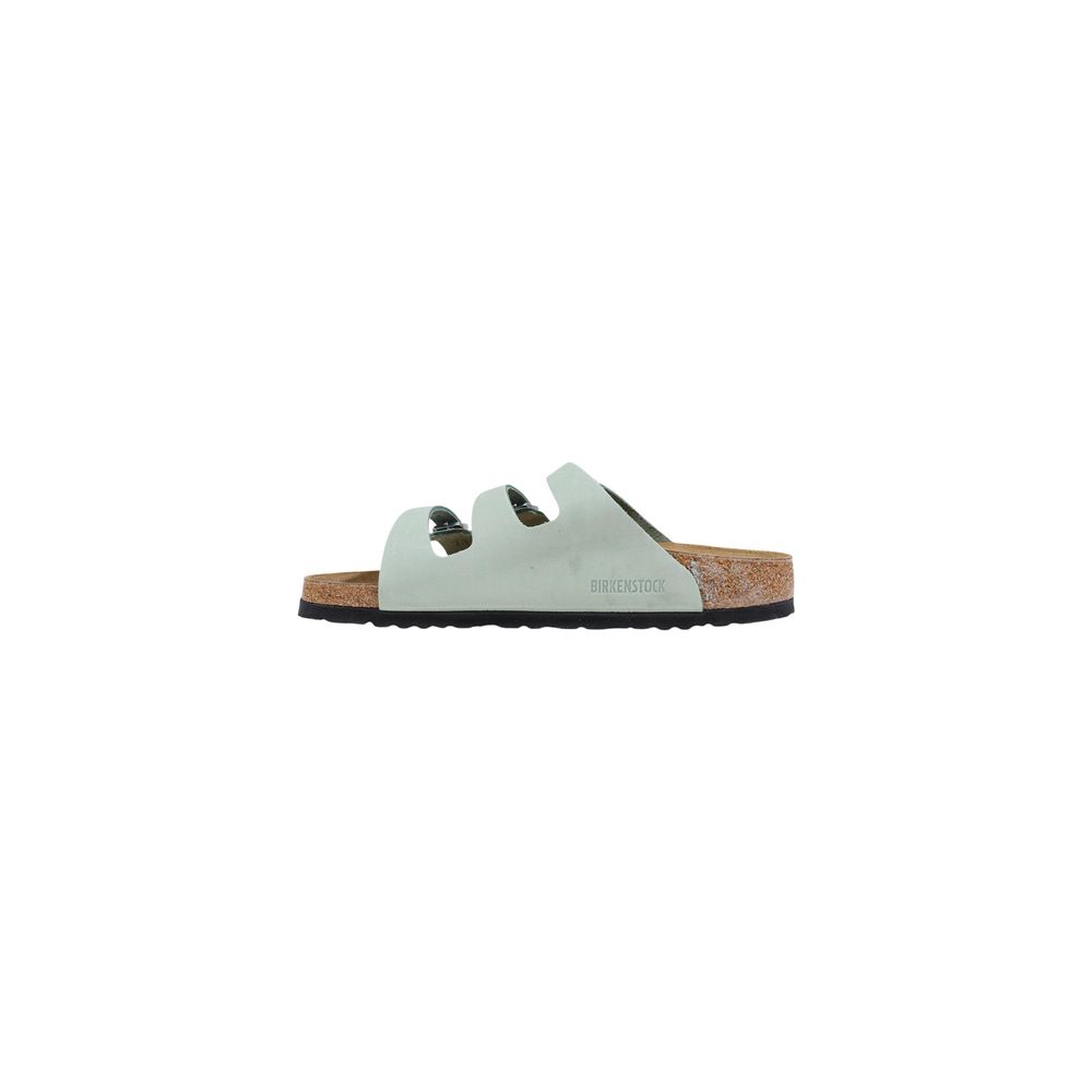 Birkenstock Green Leather Flat Sandals - Luxe Nova