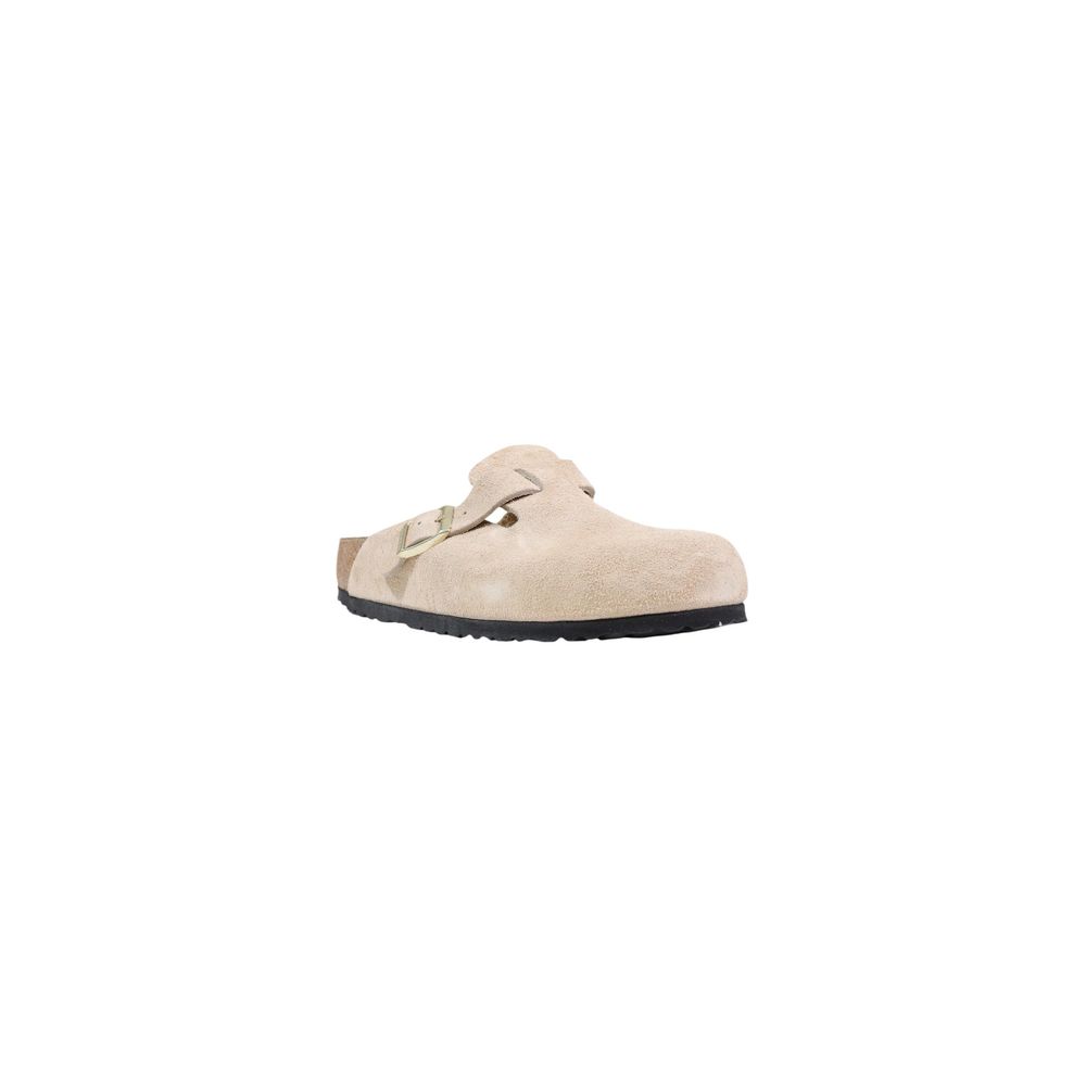 Birkenstock Beige Suede Leather Clogs - Luxe Nova