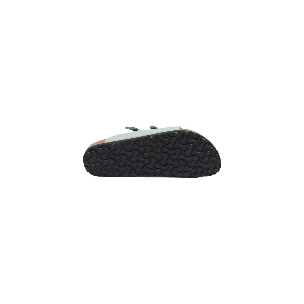 Birkenstock Green Leather Flat Sandals - Luxe Nova