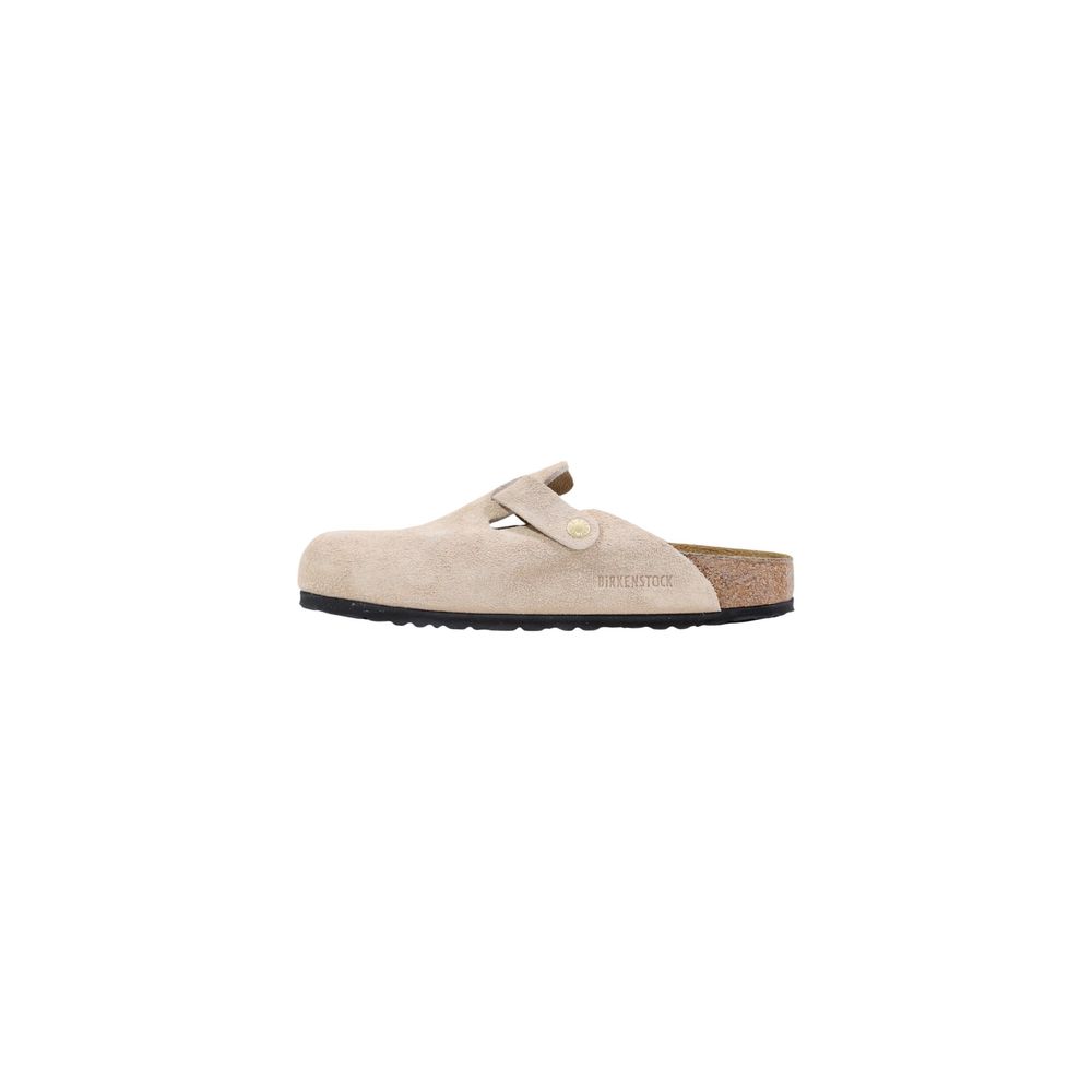 Birkenstock Beige Suede Leather Clogs - Luxe Nova