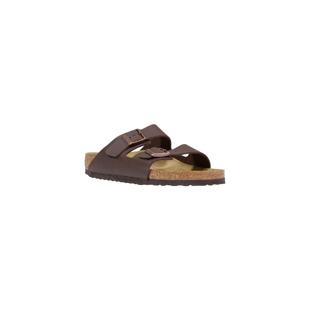 Birkenstock Brown Synthetic Flat Sandals - Luxe Nova