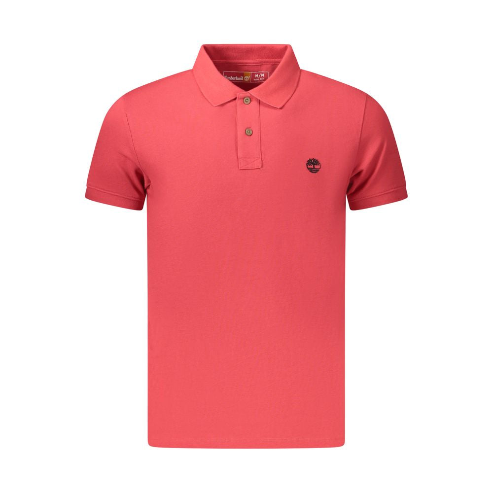 Timberland Red Cotton Men Polo Shirt - Luxe Nova