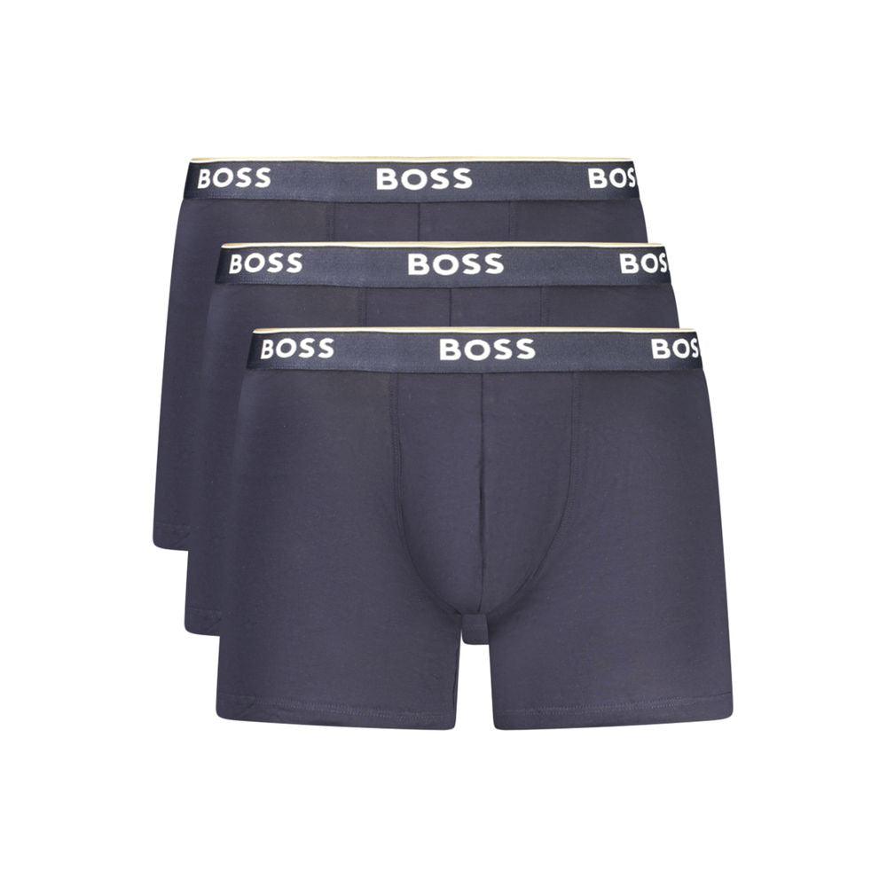 Hugo Boss Blue Cotton Men Boxer Short - Luxe Nova