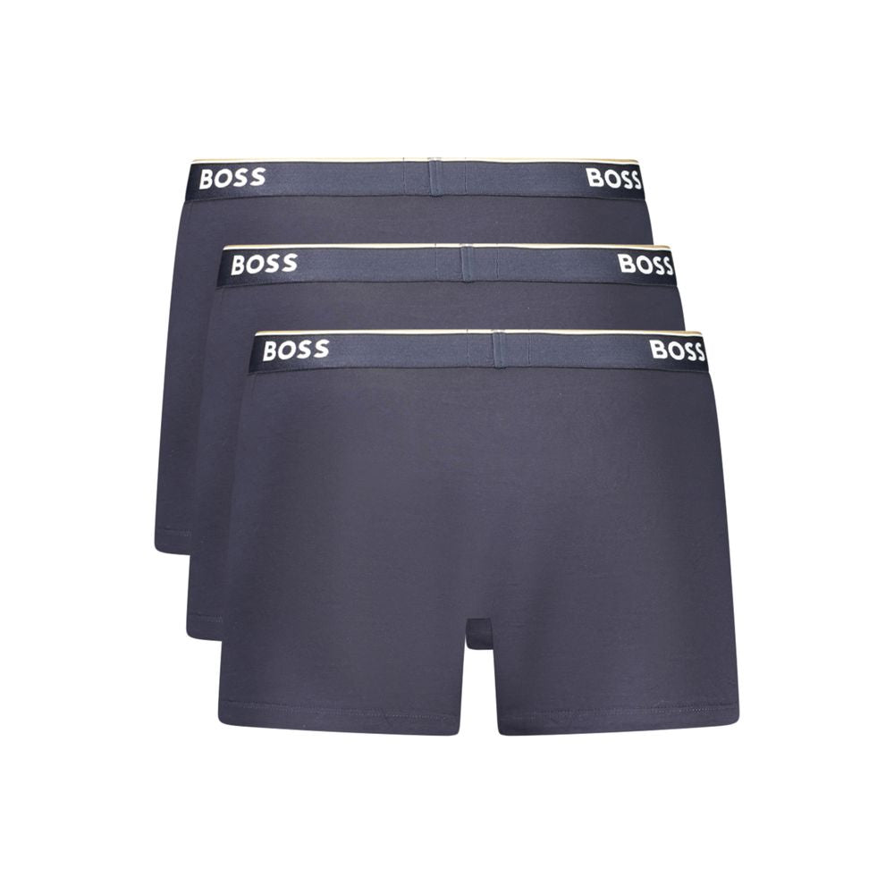 Hugo Boss Blue Cotton Men Boxer Short - Luxe Nova