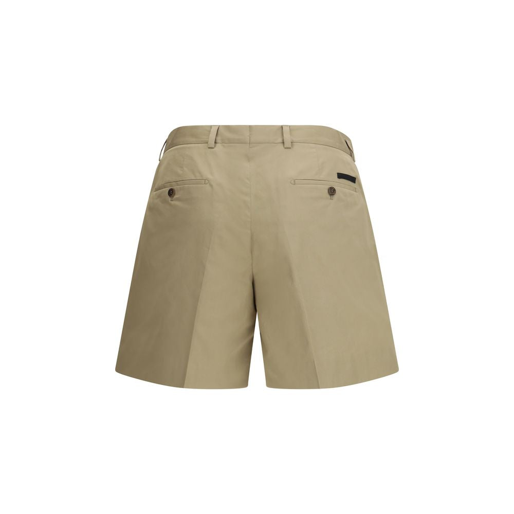 Prada Beige Cotton Bermuda Shorts - Luxe Nova