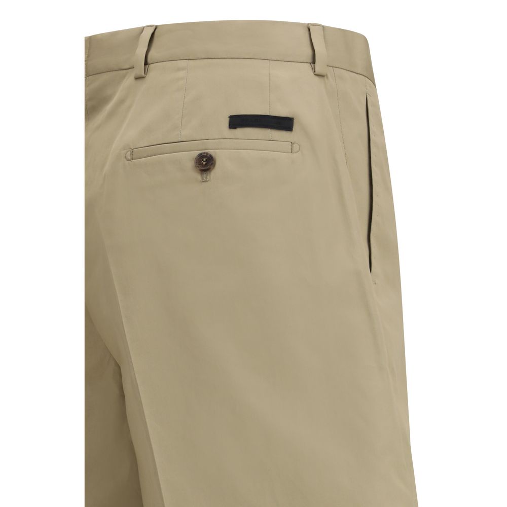 Prada Beige Cotton Bermuda Shorts - Luxe Nova