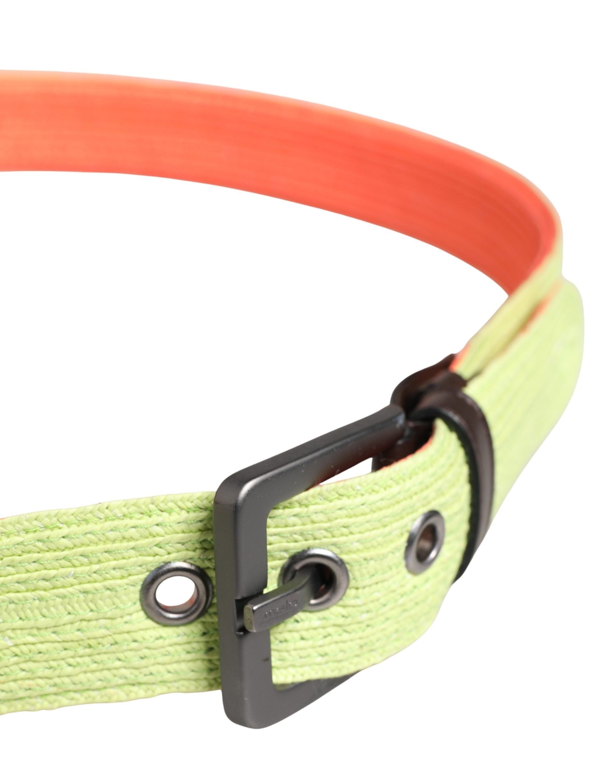 Malo Green Orange Braided Metal Buckle Waist Cintura Belt - Luxe Nova