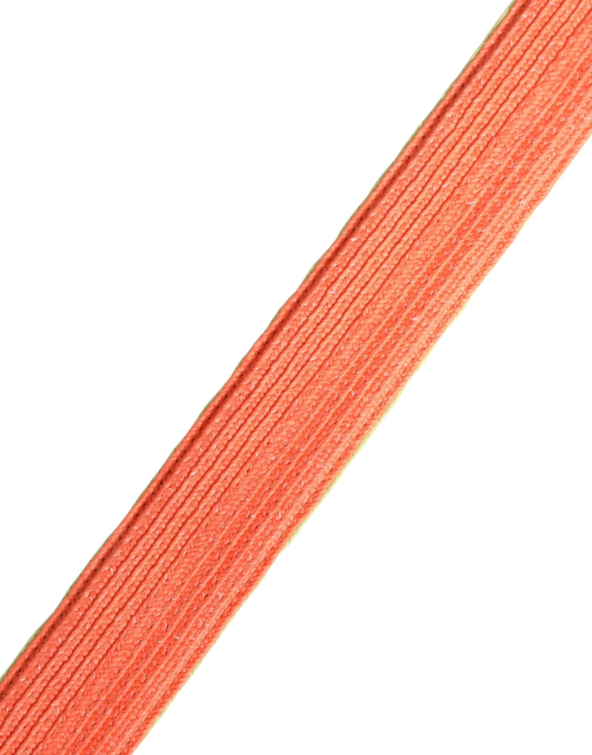 Malo Green Orange Braided Metal Buckle Waist Cintura Belt - Luxe Nova