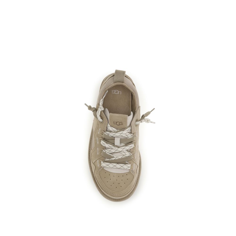 UGG Beige Calf Leather Bos Taurus Sneakers - Luxe Nova
