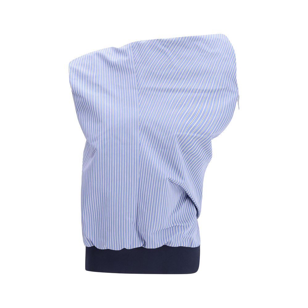Sacai Blue Polyester Pattern Shirt - Luxe Nova