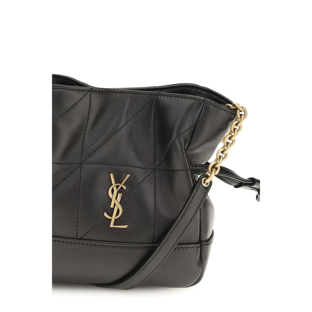 Saint Laurent Black Lamb Ovis Aries Aries Shoulder Bag - Luxe Nova