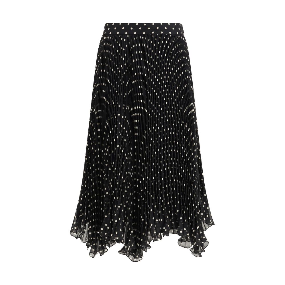 Valentino Black Viscose Midi Skirt - Luxe Nova