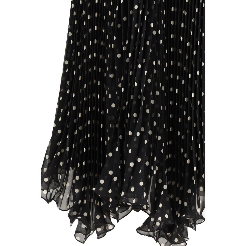 Valentino Black Viscose Midi Skirt - Luxe Nova