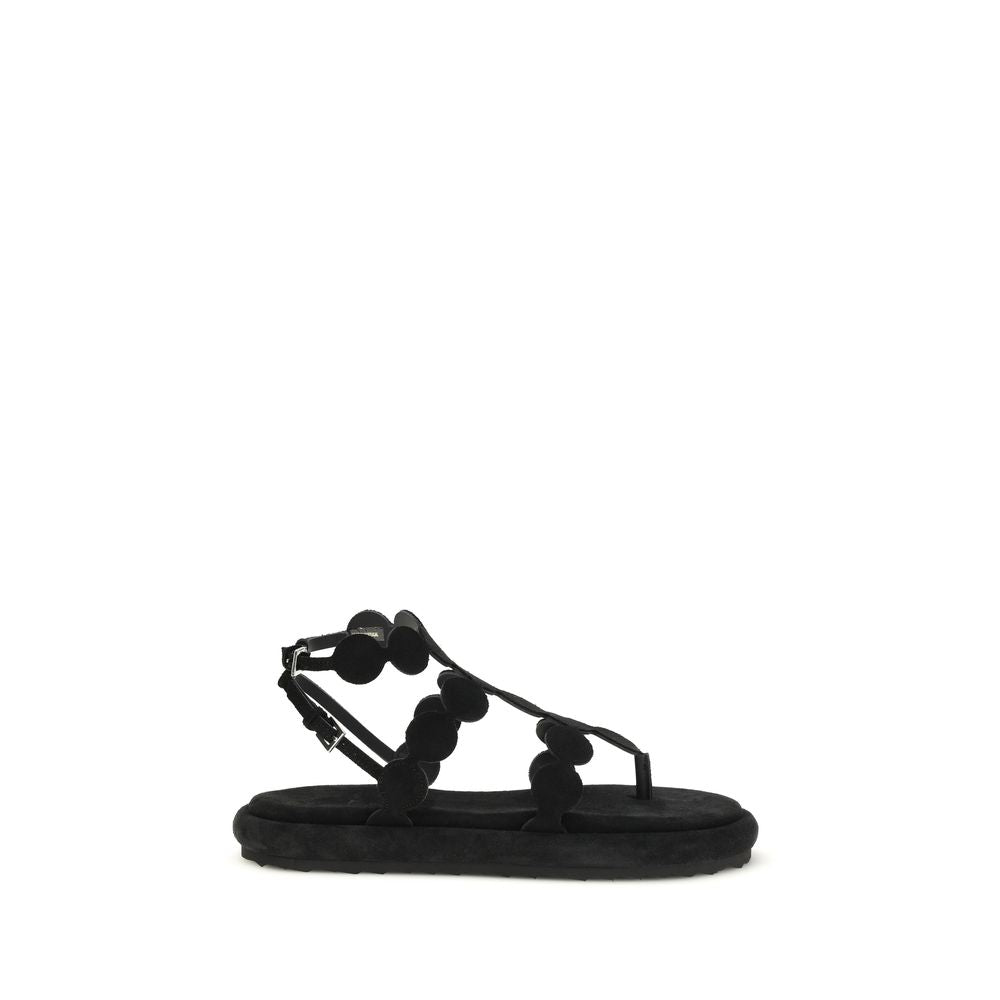 Pierre Hardy Black Calf Leather Bos Taurus Platform Sandals - Luxe Nova