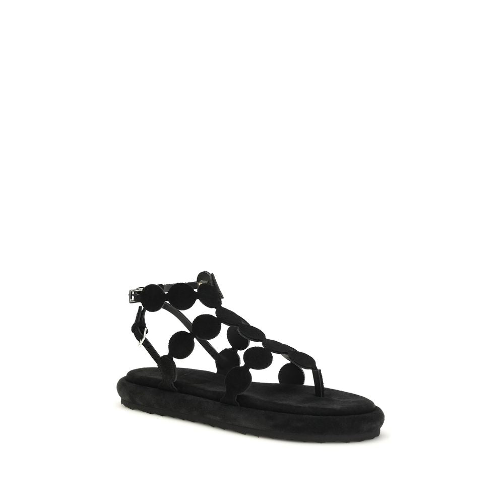 Pierre Hardy Black Calf Leather Bos Taurus Platform Sandals - Luxe Nova