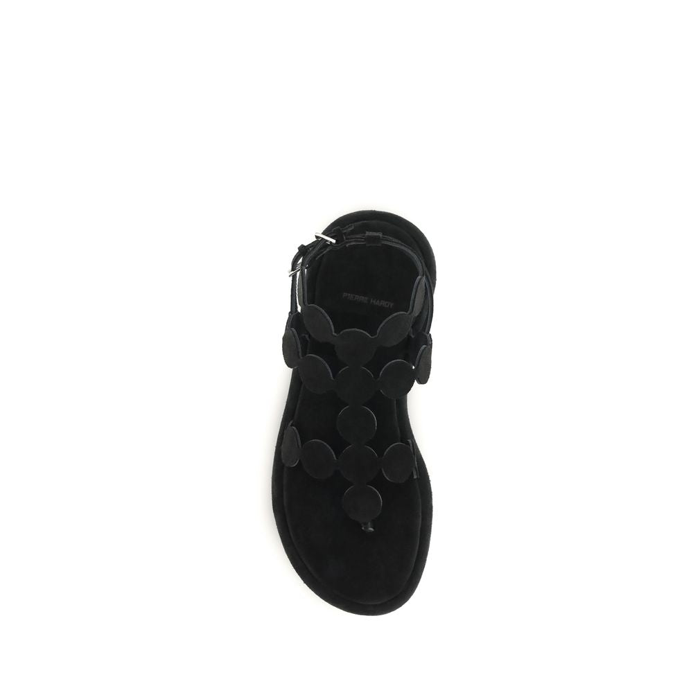 Pierre Hardy Black Calf Leather Bos Taurus Platform Sandals - Luxe Nova