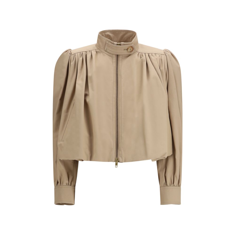 Chloé Beige Cotton Jackets And Coat - Luxe Nova