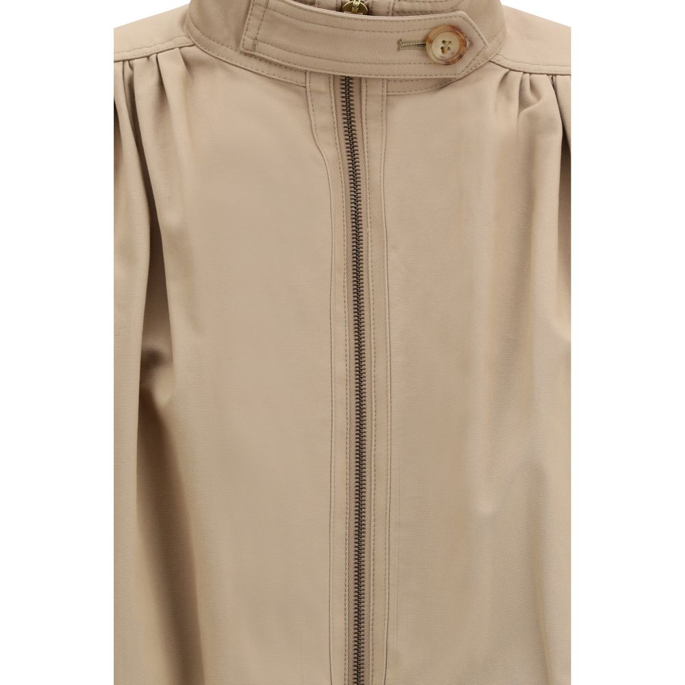 Chloé Beige Cotton Jackets And Coat - Luxe Nova