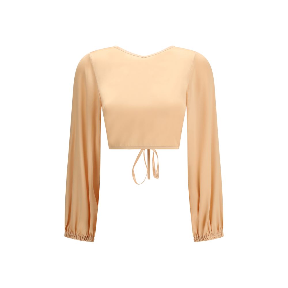 Kristina Ti Orange Silk Blouse - Luxe Nova