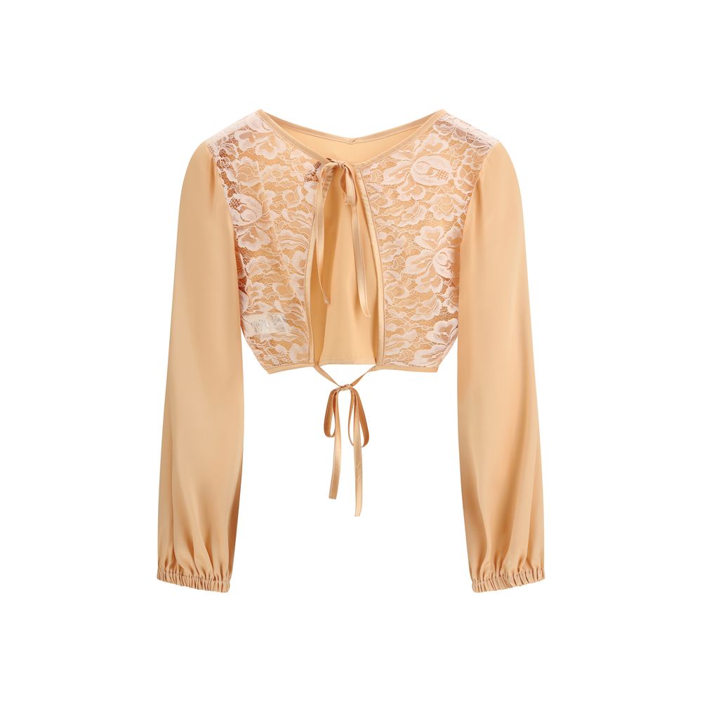 Kristina Ti Orange Silk Blouse - Luxe Nova