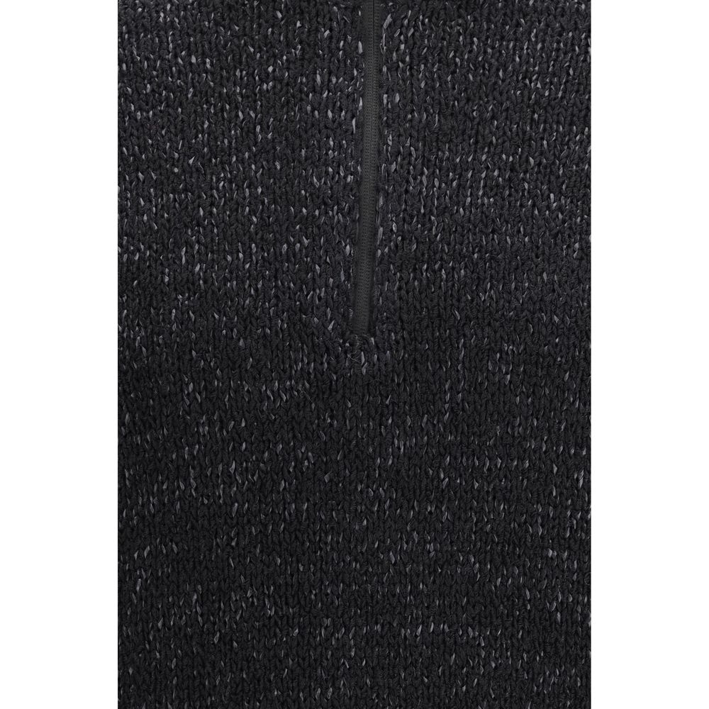 LAMINAR Black Cotton Sweatshirt