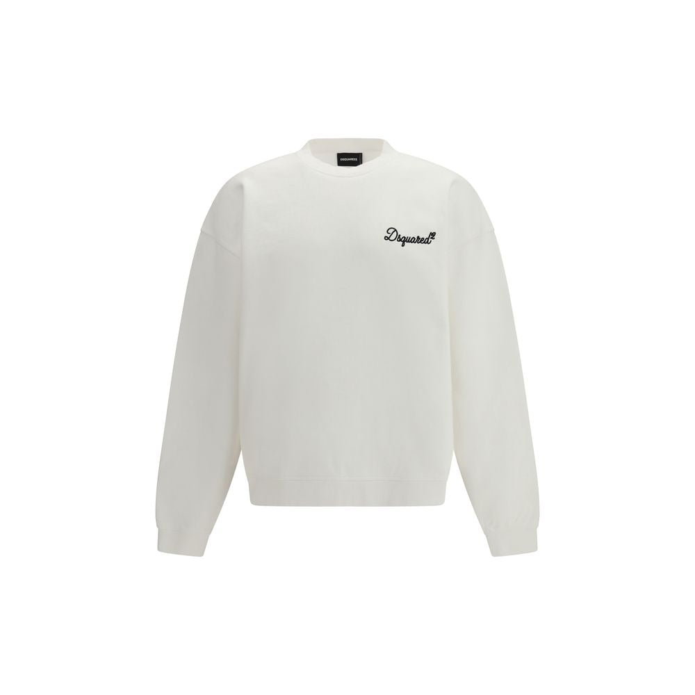 Dsquared² White Cotton Sweatshirt - Luxe Nova