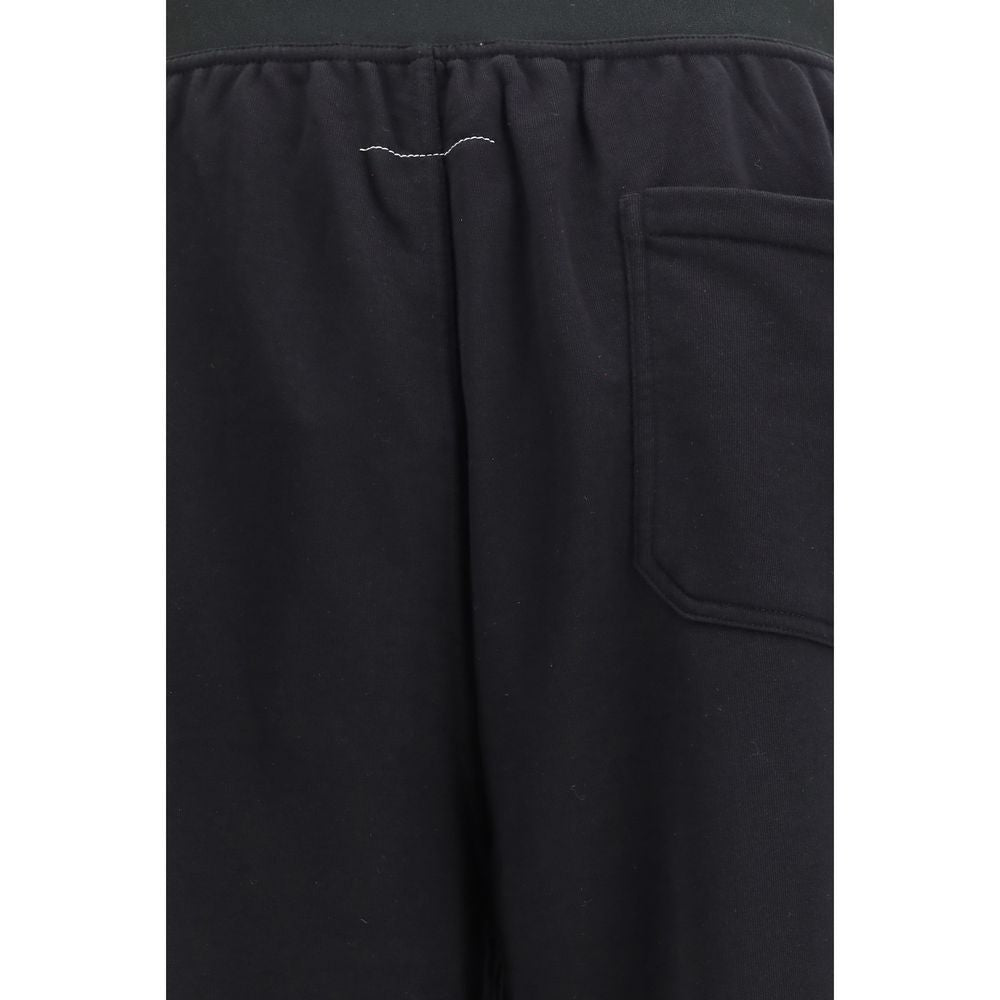 MM6 Black Cotton Casual Pants - Luxe Nova