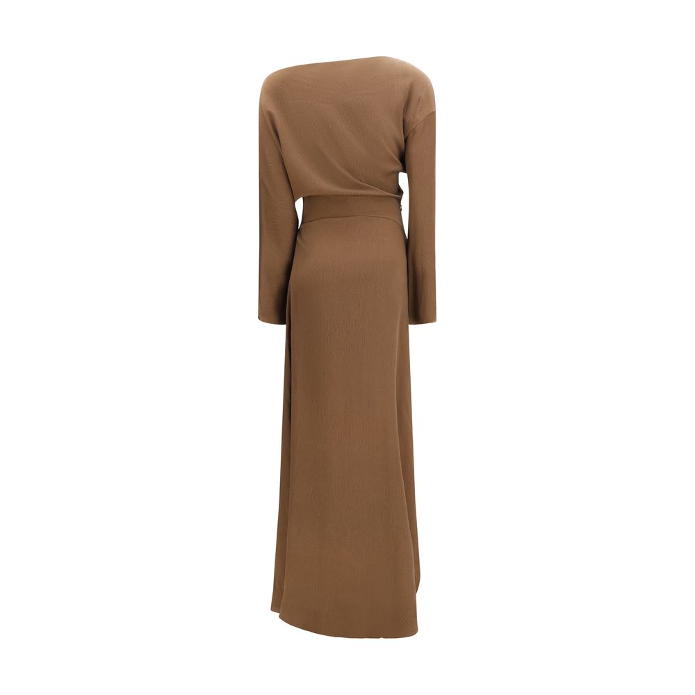 Petar Petrov Brown Silk Casual Dress - Luxe Nova