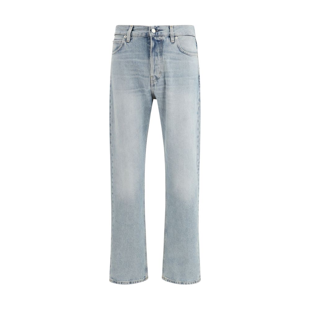 Haikure Blue Cotton Straight-Leg Jeans - Luxe Nova