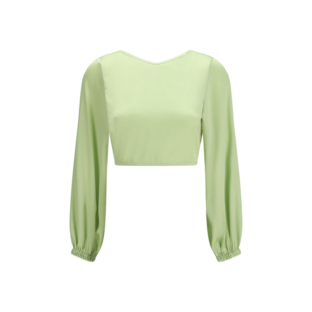 Kristina Ti Bicolor Silk Blouse - Luxe Nova