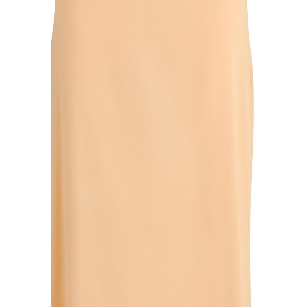 Kristina Ti Orange Silk Long Skirt - Luxe Nova