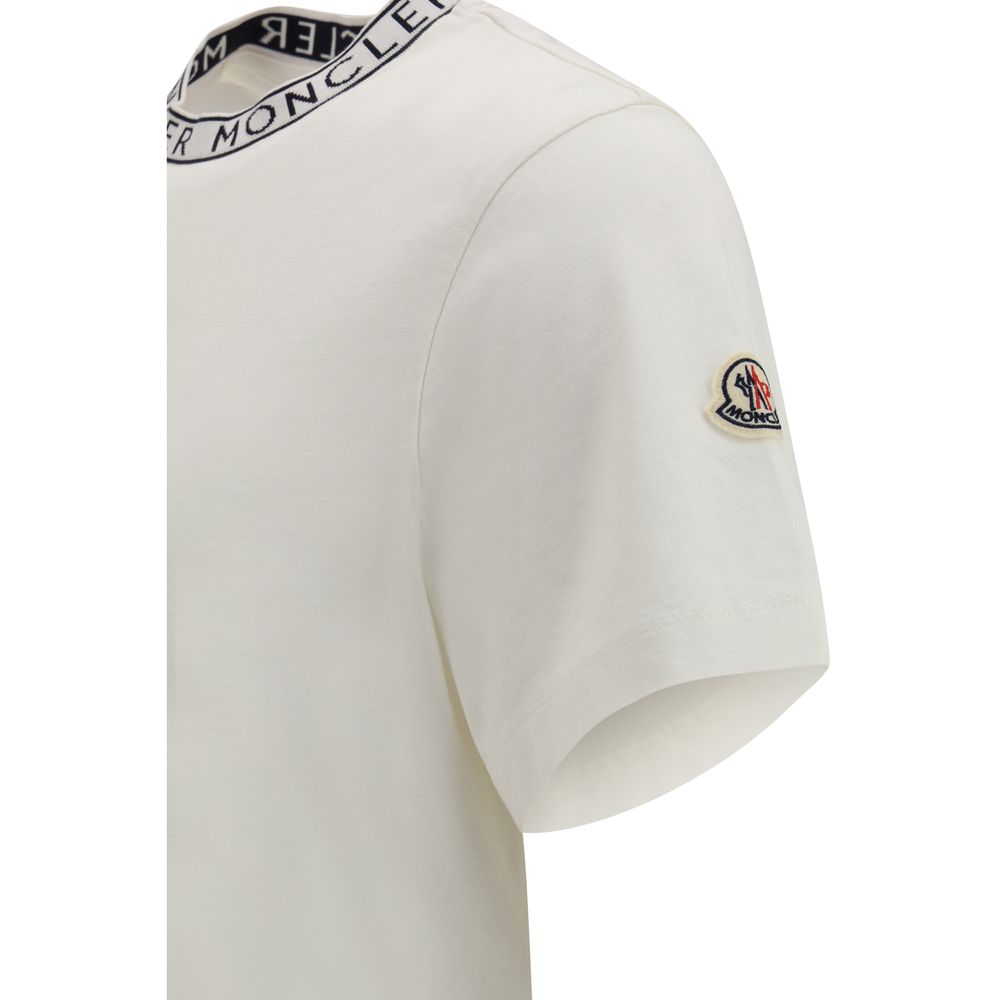 Moncler White Cotton T-Shirt - Luxe Nova