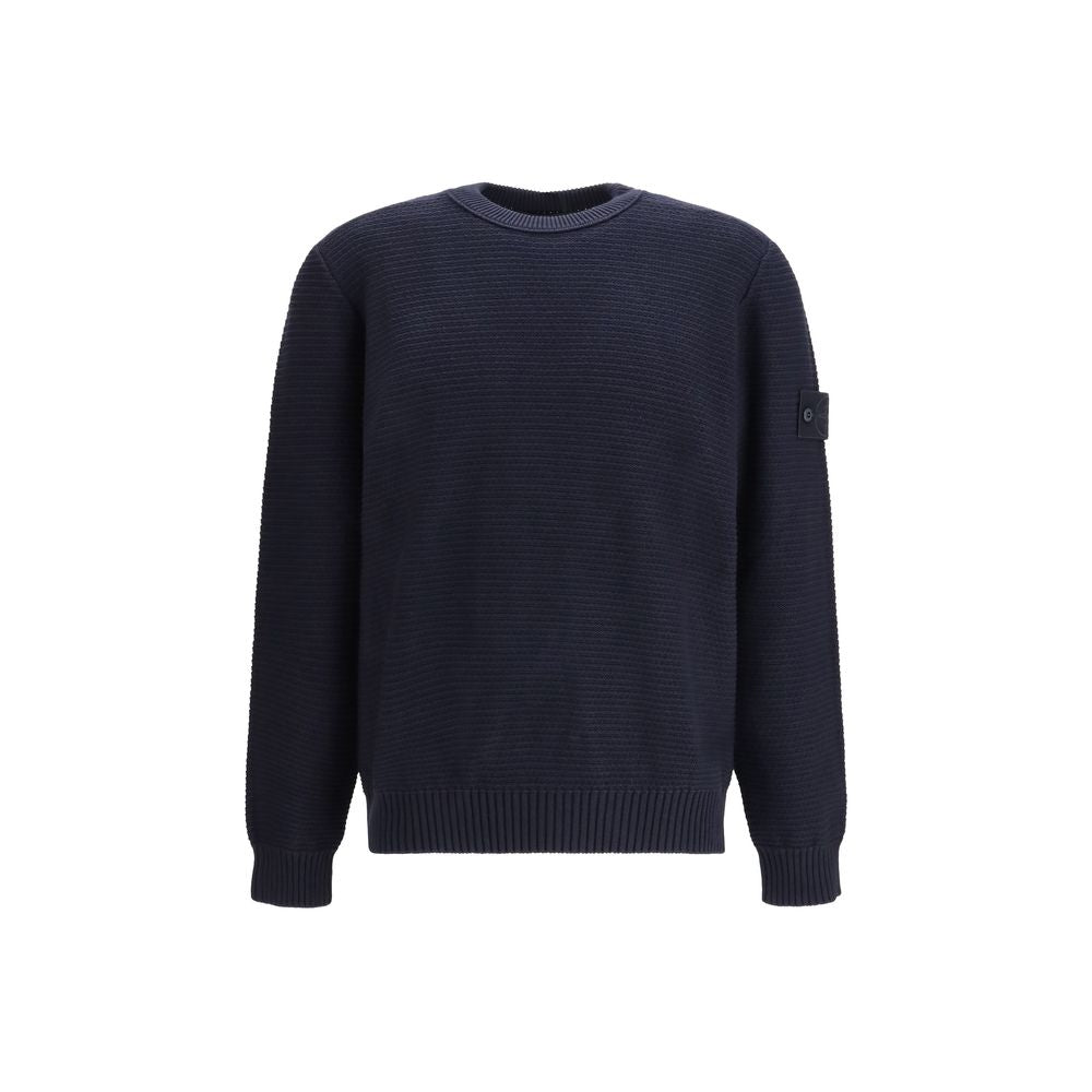 Stone Island Blue Cotton Sweatshirt - Luxe Nova