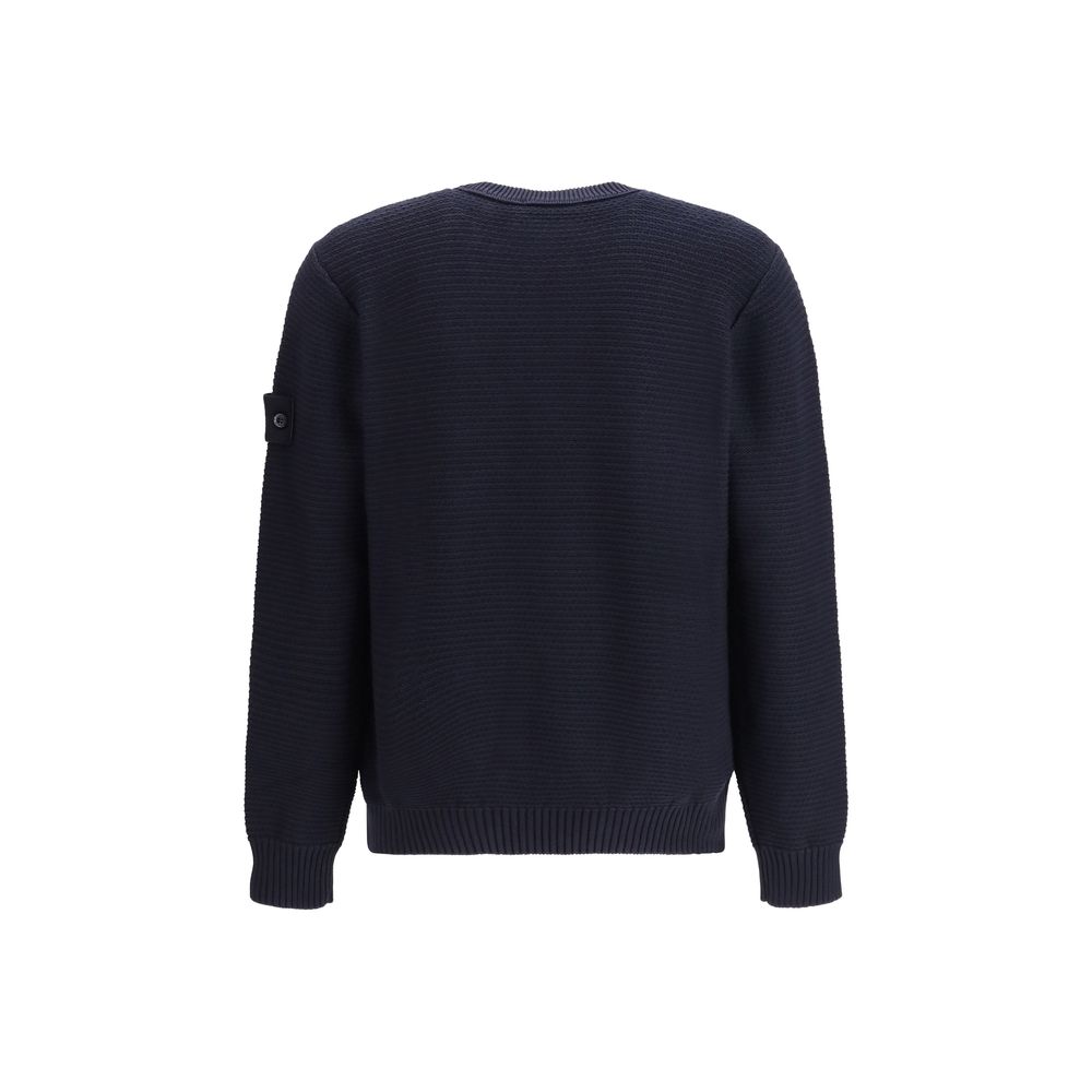 Stone Island Blue Cotton Sweatshirt - Luxe Nova