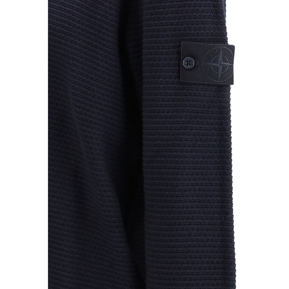 Stone Island Blue Cotton Sweatshirt - Luxe Nova