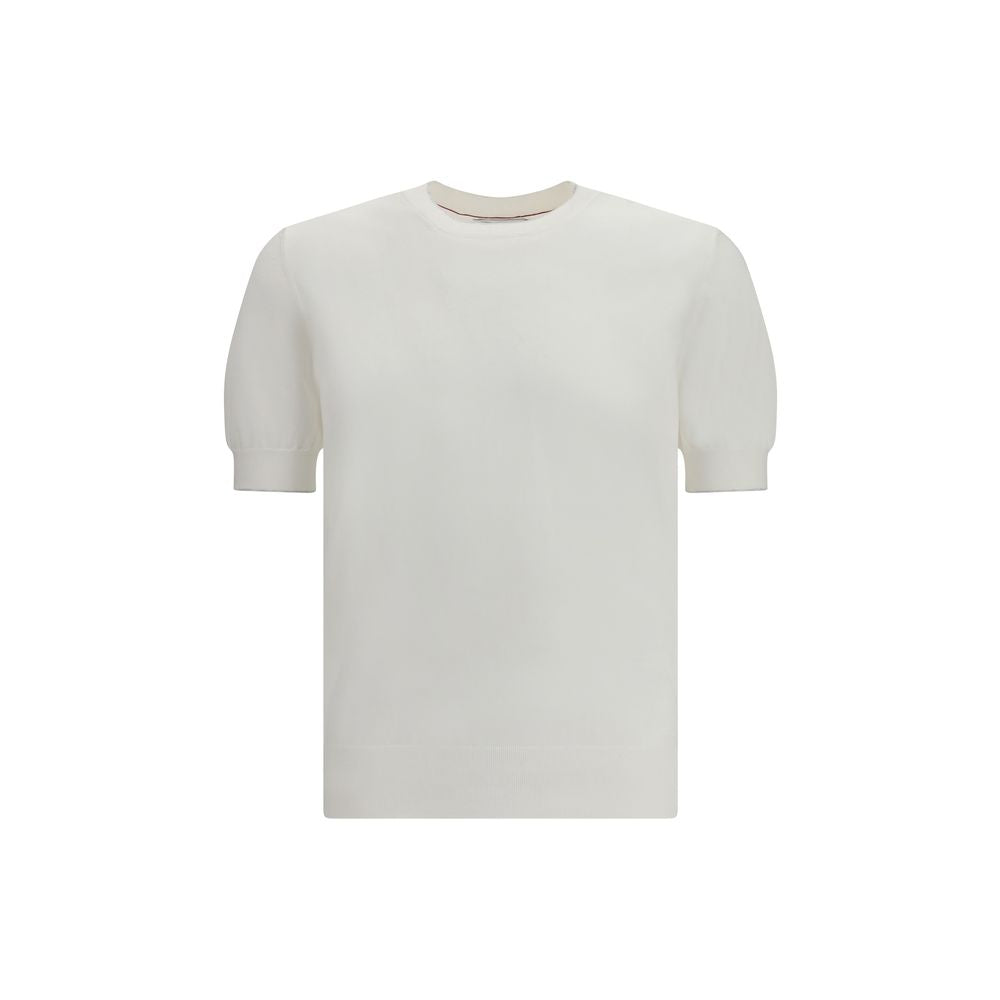 Brunello Cucinelli White Cotton T-Shirt - Luxe Nova