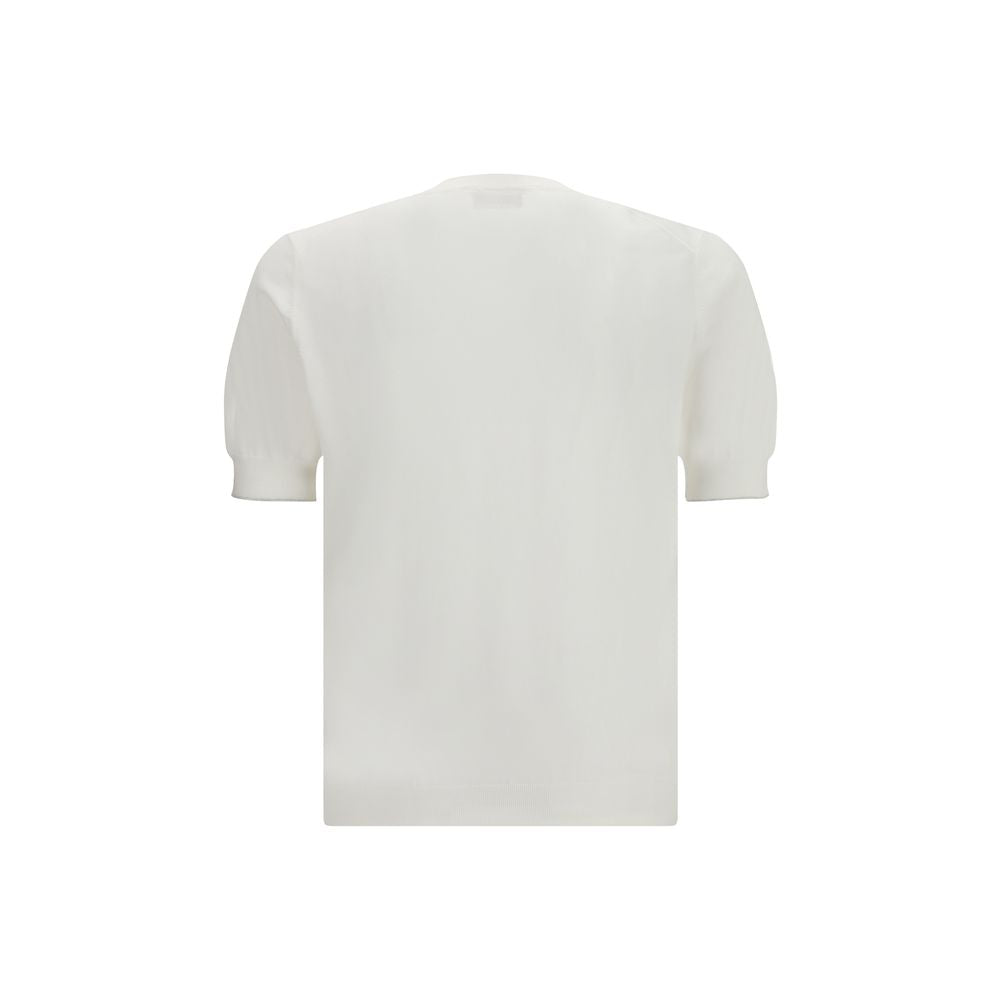 Brunello Cucinelli White Cotton T-Shirt - Luxe Nova