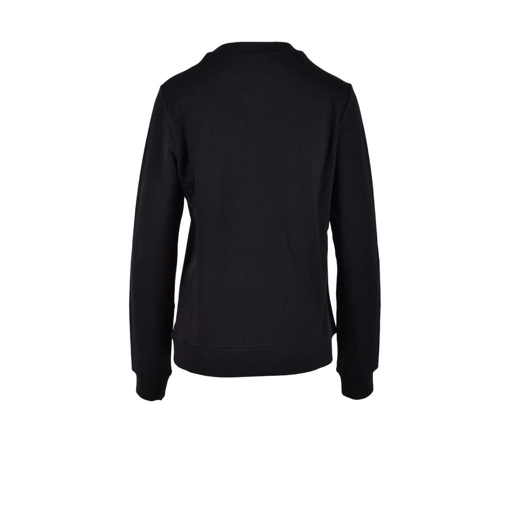 Love Moschino Black Cotton Sweatshirt - Luxe Nova
