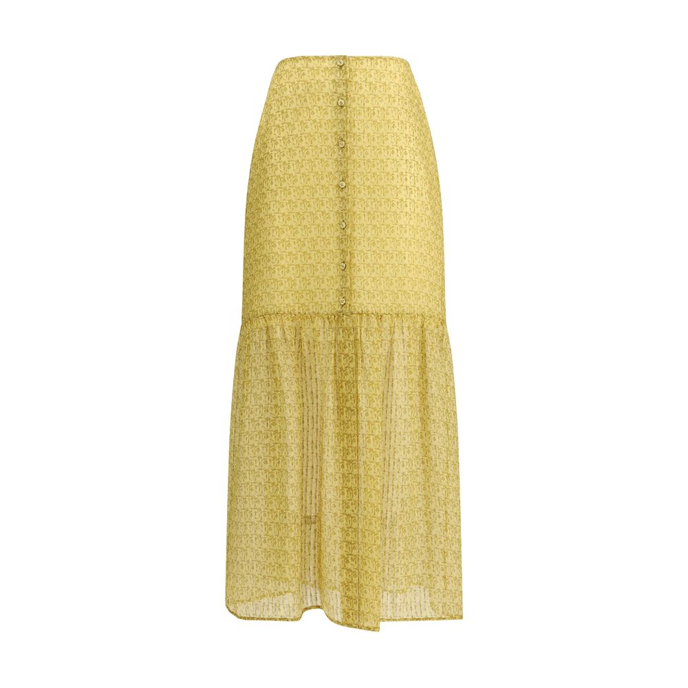 Kristina Ti Bicolor Silk Long Skirt - Luxe Nova