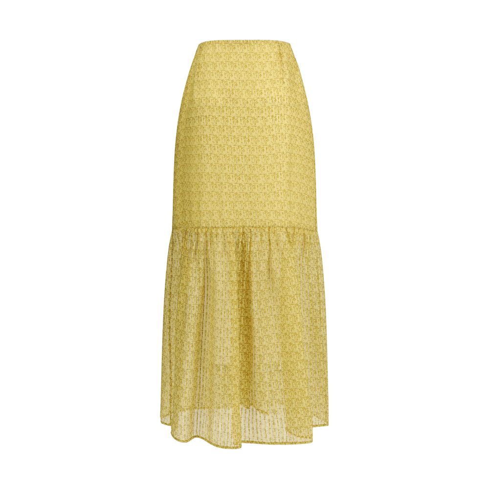 Kristina Ti Bicolor Silk Long Skirt - Luxe Nova