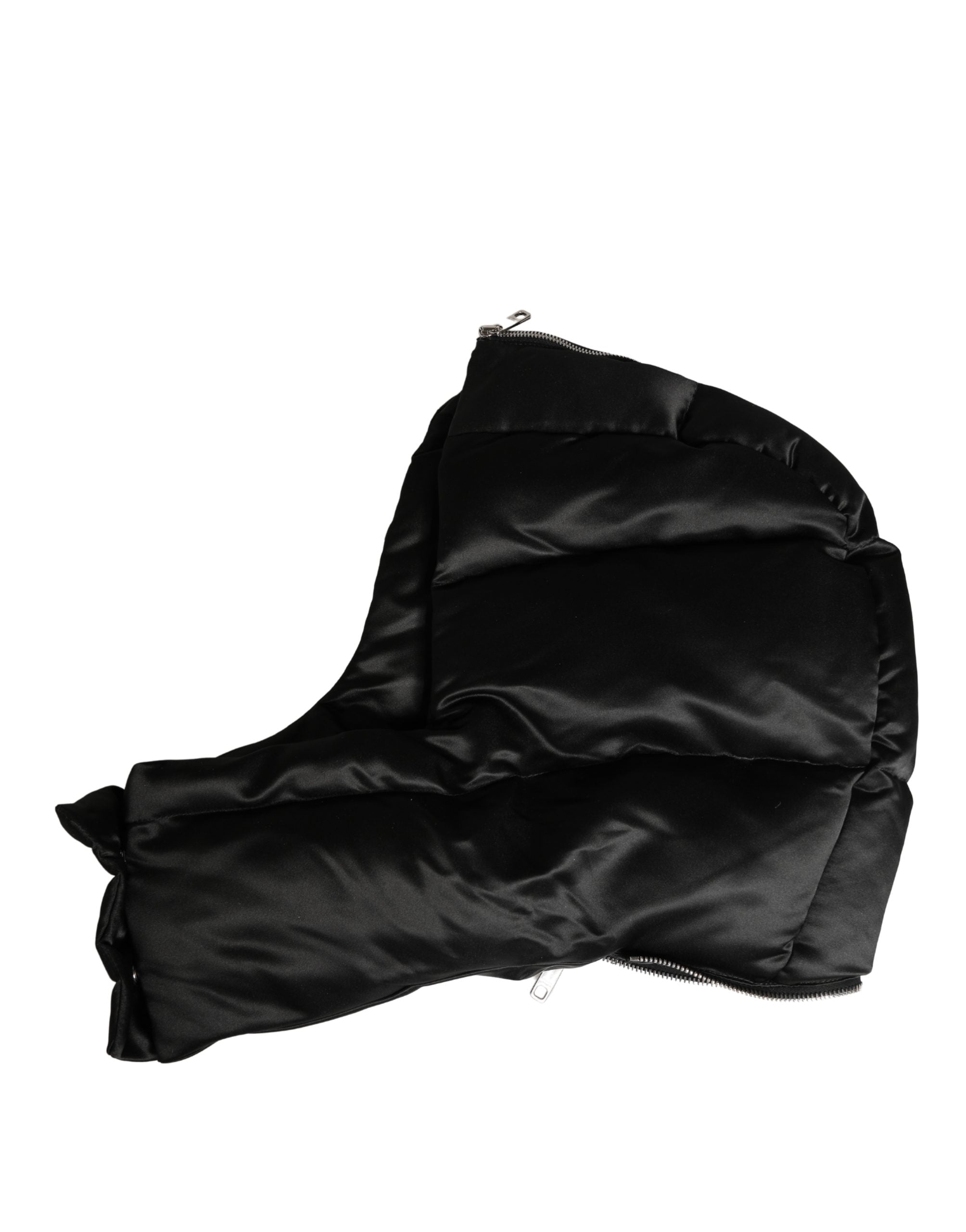 Dolce & Gabbana Black Polyester Whole Head Wrap Capello Hat - Luxe Nova