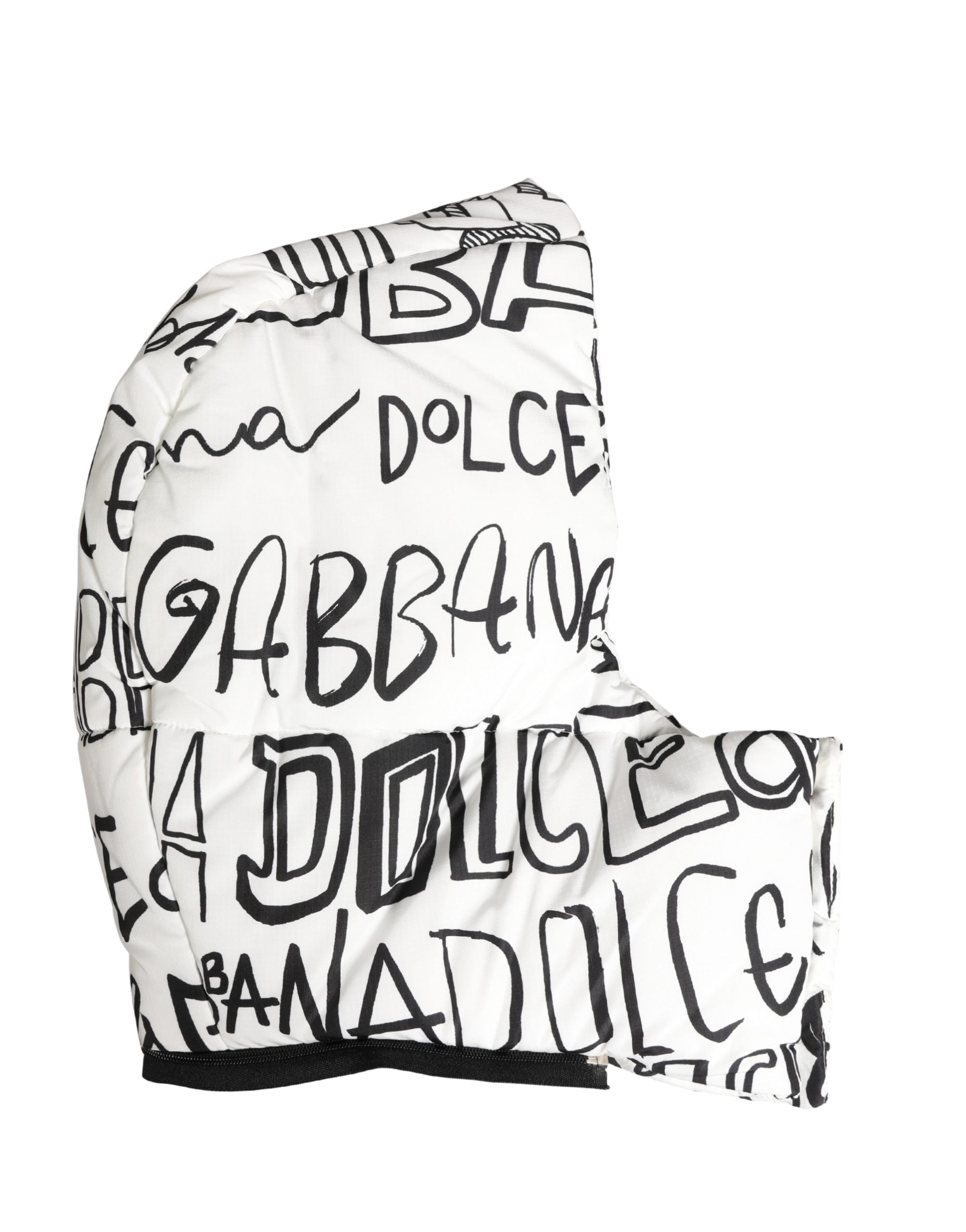 Dolce & Gabbana White Logo Print Whole Head Wrap Capello Hat