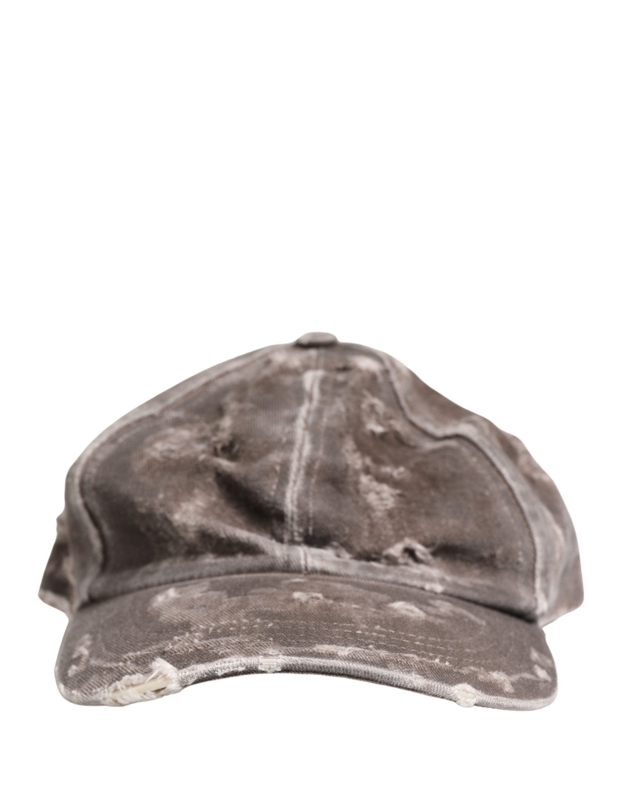 Dolce & Gabbana Men Brown Cotton Distressed Baseball Capello Hat - Luxe Nova