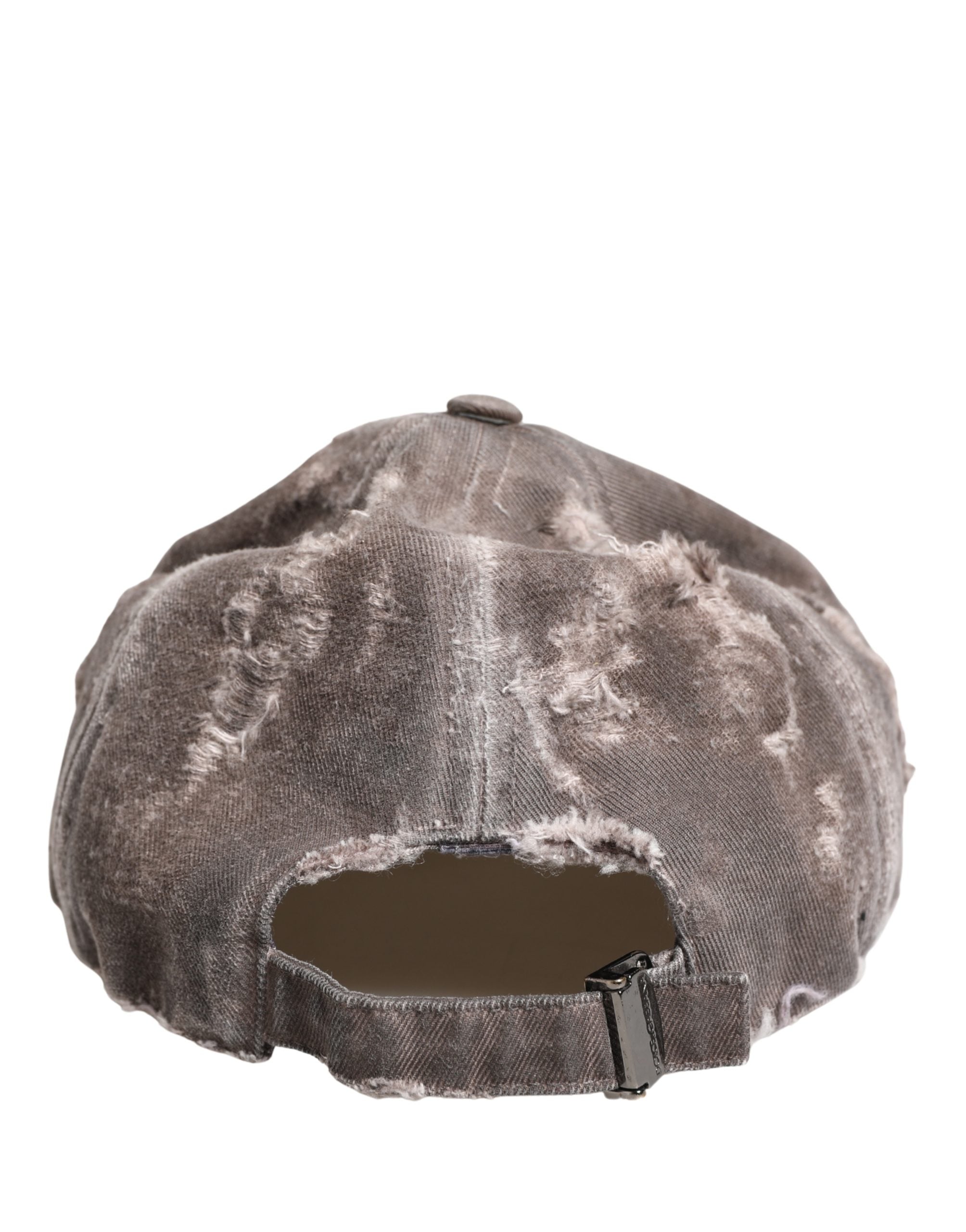 Dolce & Gabbana Men Brown Cotton Distressed Baseball Capello Hat - Luxe Nova
