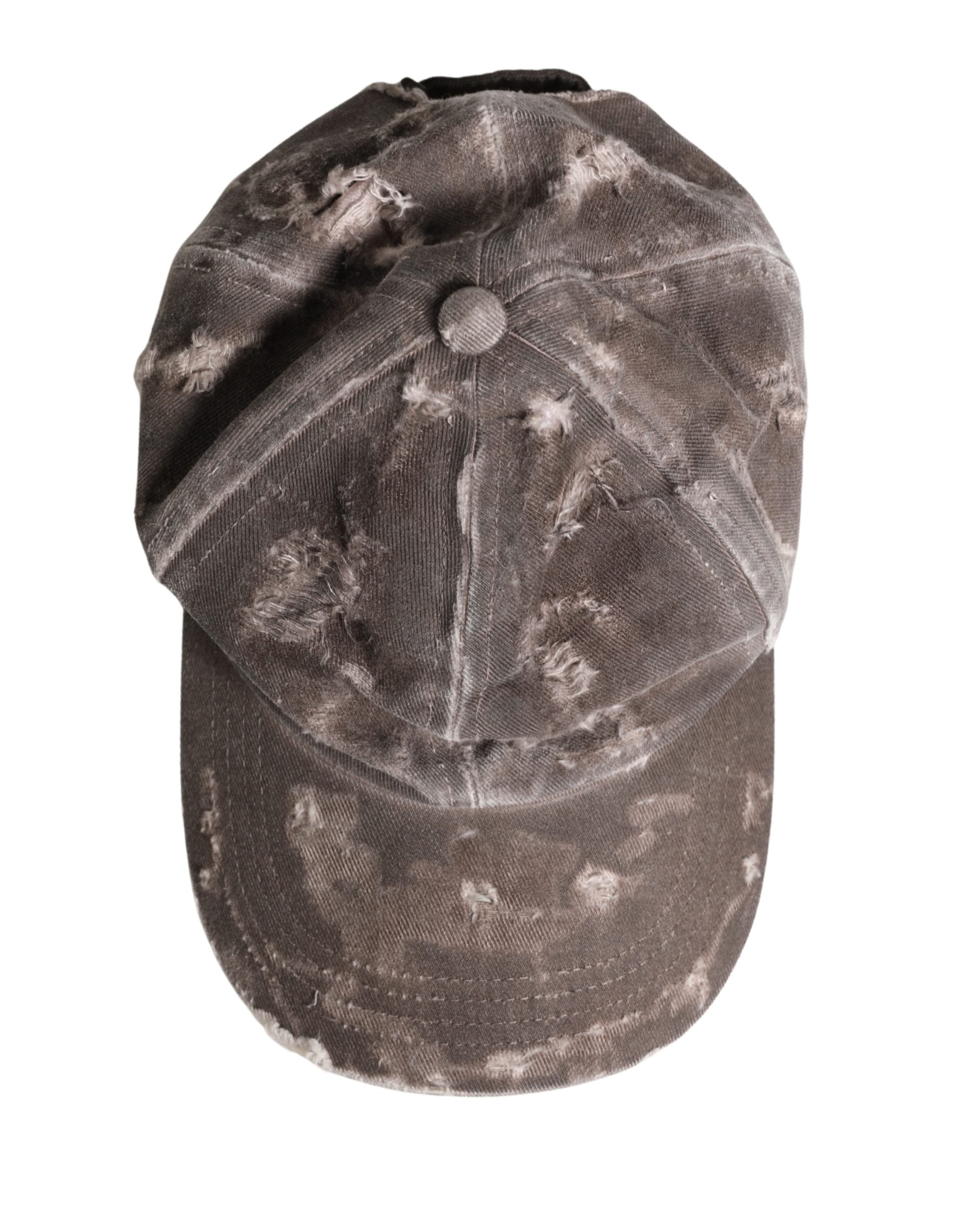 Dolce & Gabbana Men Brown Cotton Distressed Baseball Capello Hat - Luxe Nova