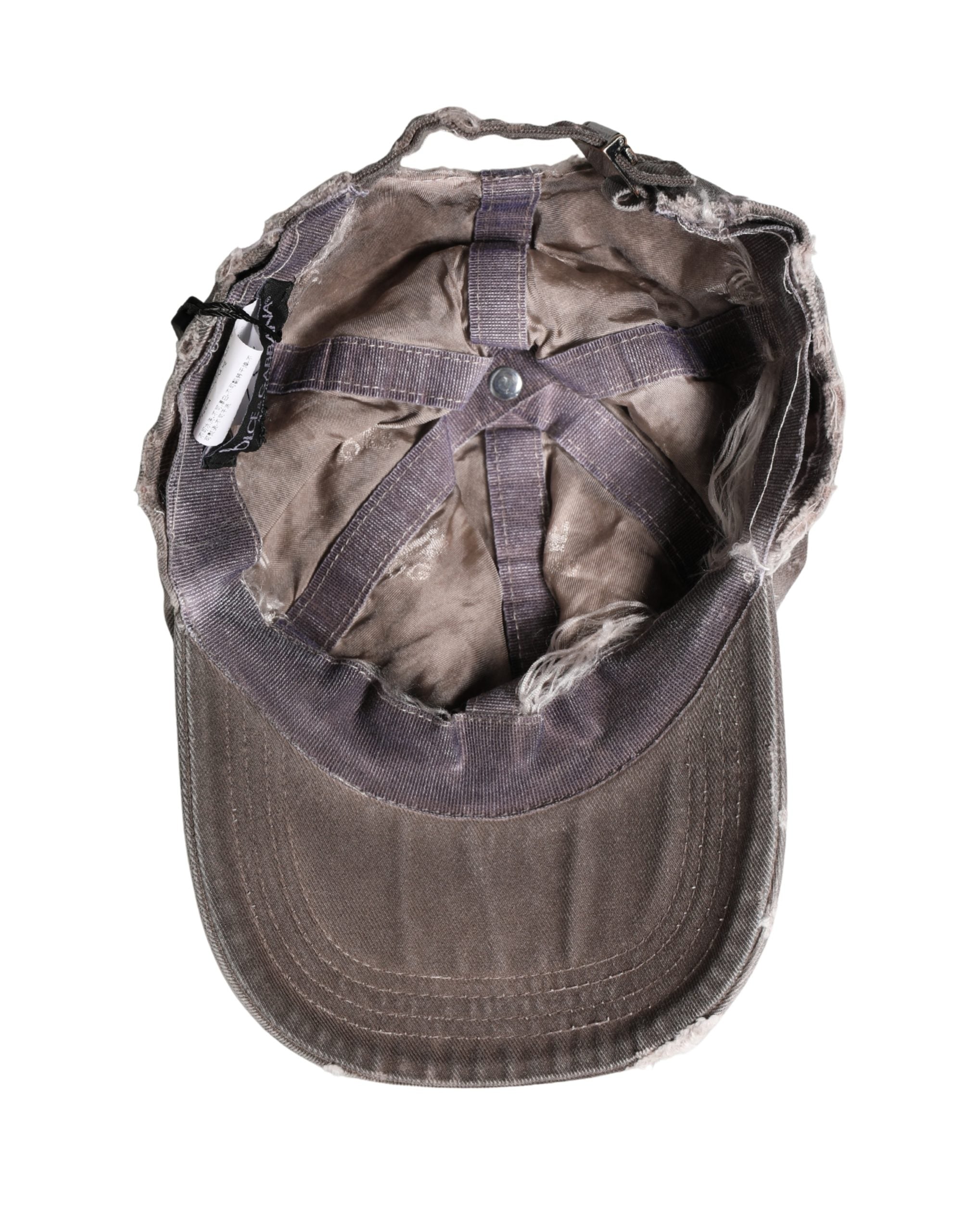 Dolce & Gabbana Men Brown Cotton Distressed Baseball Capello Hat - Luxe Nova