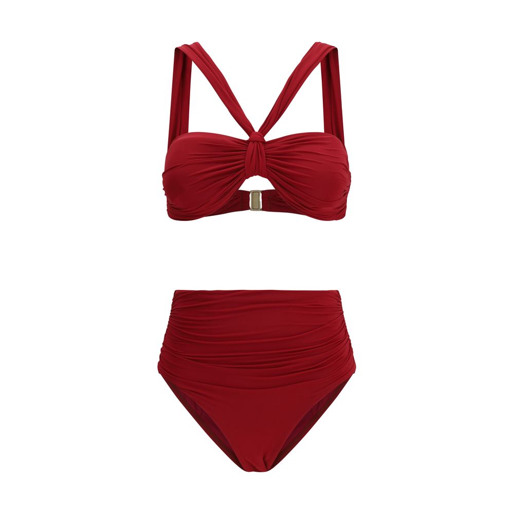 Zimmermann Bordeaux Polyester Bikini - Luxe Nova