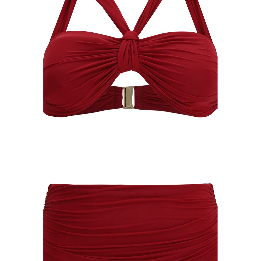 Zimmermann Bordeaux Polyester Bikini - Luxe Nova